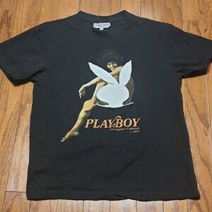 Playboy  Darine Stern Iconic Cover Men's Tee Shirt Black Size Medium